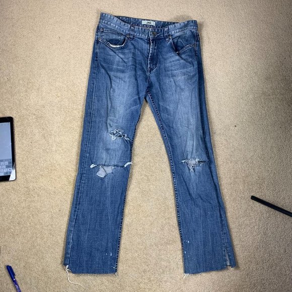 JAG Men’s Blue Distressed Jeans - Picture 2 of 6